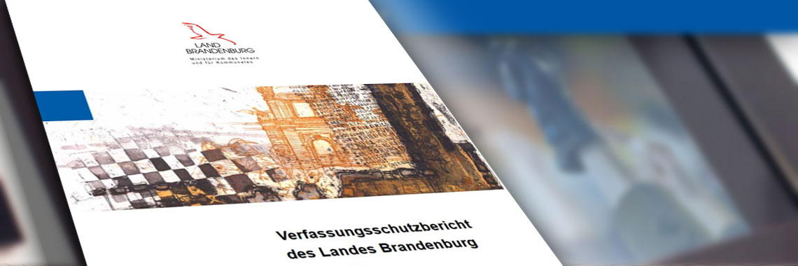 Headerbild Verfassungsschutzbericht Titelseite vom jährlichen Verfassungsschutzbericht