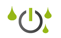 Icon Wasserspender Waserflasche und Trinkbecher als Symbolbild für kostenfreie Wasserspender
